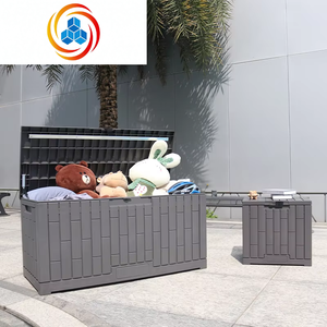 Plastic <b>Outdoor</b> Storage <b>Cabinet</b>-Waterproof & Windproof Multi-Capacity Deck Box for Garden Tools & Planting Supplies - Product Image 5