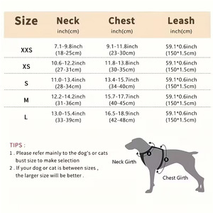 Arnés y Correa para Perro Tipo Chaleco, Reflectante, de Malla Suave, Arnés Antitirones para Perros Pequeños y Gatos - Product Image 2