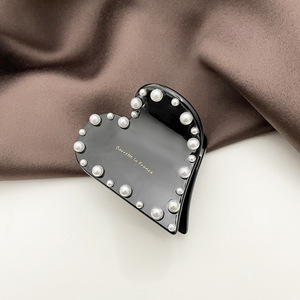 DOWELL 2025 Fête Or Fermeture Clip <span class=keywords><strong>Afro</strong></span> Acétate Amour Forme <span class=keywords><strong>Perle</strong></span> <span class=keywords><strong>Cheveux</strong></span> Griffe <span class=keywords><strong>Cheveux</strong></span> Accessoires - Product Image 5