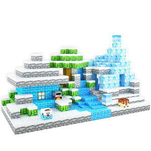 Blocs Magnétiques Version Frozen Jouets pour Filles <span class=keywords><strong>Princesse</strong></span> Château STEM Jeux Sensoriels pour Enfants Jouets pour Tout-Petits Cadeaux d'Anniversaire de Noël - Product Image 1