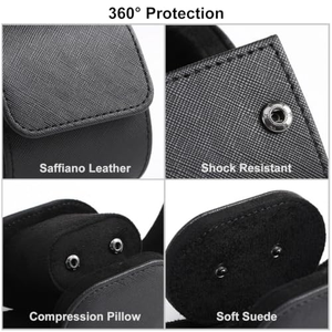 Étui à montres rectangulaire souple fait main au design populaire avec coussin et matériaux recyclés pour présentoir de montres pour hommes - Product Image 2