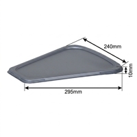 Boîte de rangement triangulaire en PP de 4 L pour gelato, avec couvercle, pour magasin de desserts glacés