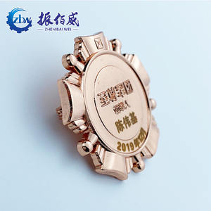 2020 nuevo de 3D de logotipo de metal grabado láser nombre insignia de pin de solapa - Product Image 5