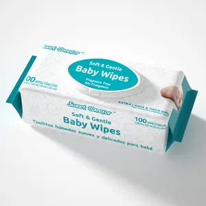 Sweet Carefor 55g Baby wipes,100 pcs/bag Pearl Design Water Wipes,Ultra Hidratante Biomimético Fosfolípido Fórmula Wet Wipes