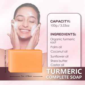 Savon au Curcuma Naturel à Marque Blanche 100g – 100% Sain, Apaisant, Éclaircissant les Taches Brunes et Éliminant les Cellules Mortes de la Peau - Product Image 6