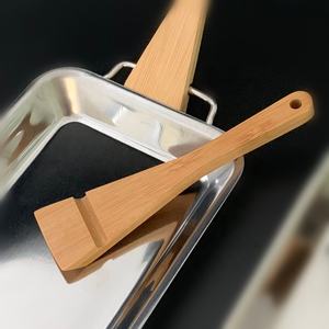 <span class=keywords><strong>Plat</strong></span> de cuisson en métal de plateau de gril de BBQ en acier antiadhésif avec l'ensemble de grattoir en bambou pour la fonte facile de fromage et la grillade de BBQ - Product Image 4