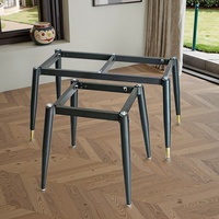 Pieds de table en métal robuste, support pour dalle rocheuse, pieds simples rectangulaires pour table basse, support pour table à manger en verre trempé
