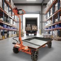 Chariot à plateforme électrique robuste de 1000 kg avec structure soudée et conception pliable pour une utilisation tout-terrain