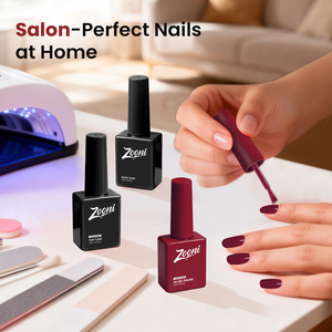 ZOONI 12ml Vernis Gel Couleur Naturelle Sans HEMA Sans TPO Personnalisable avec Logo Privé Soak Off Nail Art French Nail Enamel Gel Varnish - Product Image 4