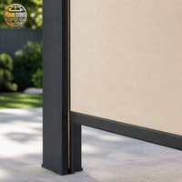 Pergola en aluminium Malabar Pepper avec toit à lames motorisé, bioclimatique, pour jardin extérieur, imperméable