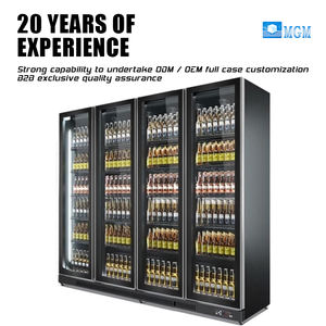 Réfrigérateur de présentation de boissons pour hôtels et bars, avec 4 portes vitrées, pour bières et autres boissons, vente en gros - Product Image 1