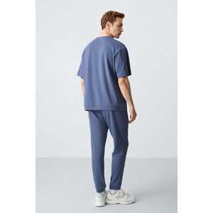 Ensemble de survêtement en coton Petrol pour homme, coupe oversize, décontracté, respirant, pantalon de jogging et t-shirt basiques, style adulte - Product Image 1