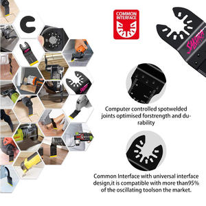 Kits <span class=keywords><strong>de</strong></span> lames multi-outils <span class=keywords><strong>Lame</strong></span> <span class=keywords><strong>de</strong></span> <span class=keywords><strong>scie</strong></span> universelle pour bois, plastique et métal Lames d'outils oscillantes bimétalliques M42 en titane - Product Image 5