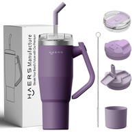 Gobelet personnalisé 40 oz en acier inoxydable isolé sous vide tasse de voyage en métal tasse à café 40 oz gobelet avec poignée