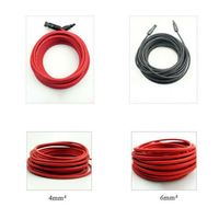 Negro + rojo 1500V PV Cable 2.5MM2 4MM2 6MM2 10MM2 Solar PV1F Solar Dc Cable 6mm para sistema de energía solar