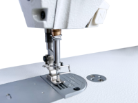 Máquina de coser industrial de cama plana de alta velocidad JT-F2-D1, de una aguja, computarizada, con motor y cortahilos automático.