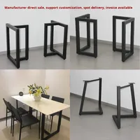 Supports de table en métal personnalisables, usinés CNC, certifiés CE, pour tables de salle à manger, de café ou de bureau