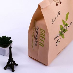 Sac en papier kraft brun personnalisé ZJPACK pour la restauration rapide, sans poignée, pour les plats à emporter avec impression personnalisée - Product Image 4