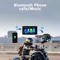 Caméra de tableau de bord de moto 1080p double objectif avec écran tactile 5 ''étanche IP67Intemnal carplay système de caméra de moto