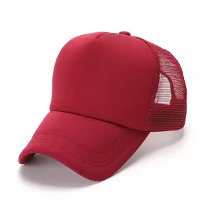 באיכות גבוהה סיטונאי בלנק 5 לוח קצף מודפס גברים נשים ספורט Mesh רקמת לוגו מותאם אישית נהג משאית כובע