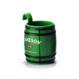 Commercio all'ingrosso 50ml 1.6oz 25ml di plastica a forma di barile nero occhiali da tiro in ceramica stampa personalizzata - Product Image 3