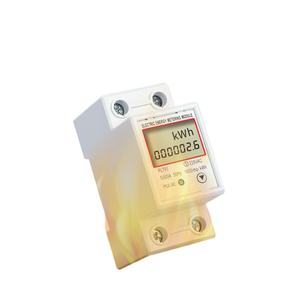 미니 디지털 단상 능동형 역률 에너지 미터 10(60) Kwh 킬로와트시 220V 50Hz - Product Image 1