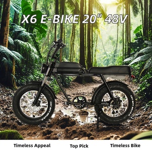 Bicicleta Eléctrica X6 en Oferta, Bicicleta Eléctrica de 20 Pulgadas con Motor Potente de 48V 350W, Batería de Litio de 10.5Ah, 60 km de Autonomía - Product Image 6