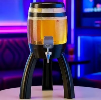Distributeur de bière commercial portable à LED, refroidi par glace, finition chromée, en acrylique de qualité alimentaire, avec prise UK – Vente directe usine