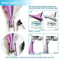 Cangkir Urinal silikon portabel dapat digunakan kembali untuk wanita corong jamlalu lintas untuk buang air kecil wanita pembersih feminin Yang Ramah perjalanan