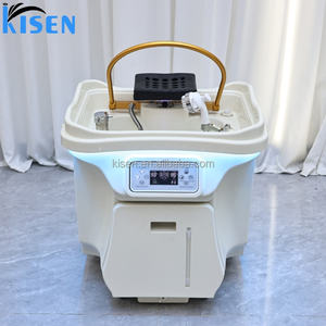 Tiada Paip Hitam Putih Kisen Salun Mangkuk Syampu Mudah Alih Elektrik Sinki Besen Basuh Tangan Dengan Haba <span class=keywords><strong>dan</strong></span> Roda Tangki Air - Product Image 5