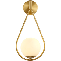 Applique Murale LED Nordique Moderne de Luxe, Corps en Fer, Abat-jour en Verre, Intensité Variable, Protection Oculaire pour Utilisation Intérieure Chambre Salon Couloir