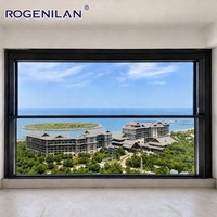 Ventanas Elevables Eléctricas de Aluminio con Doble Vidrio Templado, Ventana Corredera Vertical de Piso a Techo, Marca Rogenilan