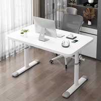 Bureau de travail électrique intelligent avec cadre métallique, hauteur réglable, design simple avec support en acier