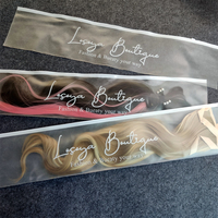 Bolsa de Embalaje de PVC con Logotipo Personalizado en Oferta, Bolsa con Cierre para Trenzas de Cabello, Bolsa con Cierre Hermético para Extensiones de Cabello, Pelucas, Bolsa de Plástico con Cierre Hermético