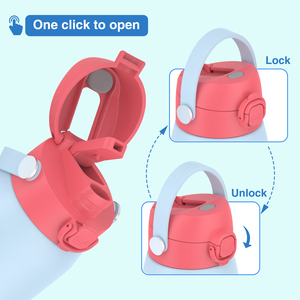 Portable Easy To Carry <b>Double</b> <b>Wall</b> Stainless Steel Vacuum Insulated Leak-proof Water Bottle Thermal Insulation For Back School - Product Image 4