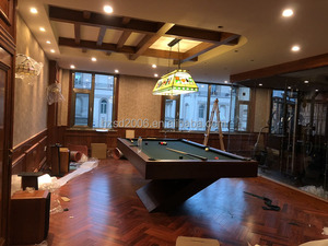 48 ''Tiffany phong cách hình chữ nhật LED hồ bơi bảng Mặt dây chuyền đèn 6-Lights Chandelier cho Poker bảng với kính màu thiết kế - Product Image 5