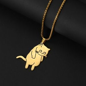 Collar con Colgante <span class=keywords><strong>de</strong></span> Acero Inoxidable <span class=keywords><strong>de</strong></span> Moda, Collar con Colgante <span class=keywords><strong>de</strong></span> Gato Pequeño y Lindo Personalizado para <span class=keywords><strong>Mujer</strong></span>, Regalo - Product Image 4