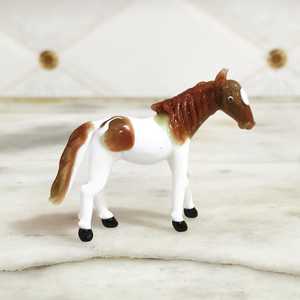 Figura de Caballo de Cristal Marrón y Blanco, Modelo Realista de Pony de Pie, Escultura de Animal, Decoración de Escritorio - Product Image 4
