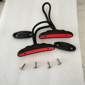 Juego de asas para kayak, par de asas de plástico antideslizantes, color negro y rojo, para lagos, ríos, uso recreativo - Product Image 1