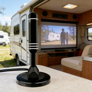 Antenne HDTV Intérieure Intelligente Amplifiée pour Chaînes Locales avec Prise en Charge 4K 1080P - Câble Coaxial de 3m - Product Image 5