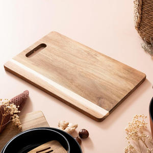 Planche à découper double face en bois d'acacia <span class=keywords><strong>Plateau</strong></span> portable pour restaurant avec poignée de cuisine pour usage domestique transfrontalier - Product Image 3