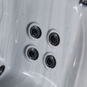 Bain à remous carré autoportant DEWO, <span class=keywords><strong>jacuzzi</strong></span> 5 places avec 63 jets de massage et purification à l'ozone pour le bien-être en <span class=keywords><strong>extérieur</strong></span> - Product Image 4