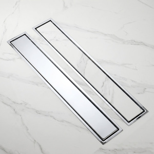 Sifone Doccia Lineare Invisibile in Acciaio Inox 304 Cromato, <span class=keywords><strong>Scarico</strong></span> a Pavimento Moderno Nascosto per Bagno e <span class=keywords><strong>Cucina</strong></span> - Product Image 3