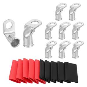 Cosses de connexion en cuivre neuves avec gaine thermorétractable, extrémité évasée à 45 degrés pour connexions électriques - Product Image 2