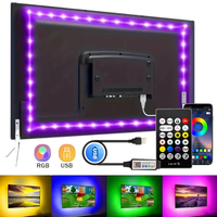 Bande lumineuse LED USB à changement de couleur 5050 RGB LED Lumières flexibles pour enfants Salle de jeux Maison Fête Rétroéclairage TV