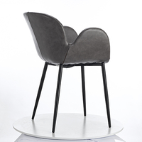 Chine Nouvelle Moderne Pas Cher En Cuir Bras chaise À Manger Meubles Chaise Avec Jambes De Fer