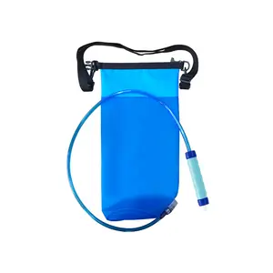 6L Large Capacity Open Outdoor Water Bag With Filter Gravity Filter Water Bag