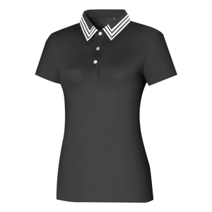 Polo de golf pour femme Vêtements de sport d'extérieur à manches courtes en coton Logo personnalisé + Design Vêtements de sport respirants pour le golf - Product Image 2