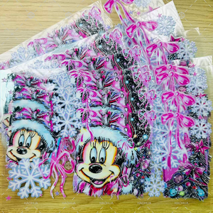 Рождественская мультяшная ультрафиолетовая печатная машина для переноски домашних животных Водонепроницаемая Прочная Железная чашка обертывания наклейки отличные наклейки - Product Image 2