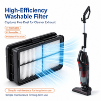 Aspirateur vertical multifonction 2-en-1, aspirateur à main, aspiration 15 kPa, cordon d'alimentation de 6 m pour tapis et sols